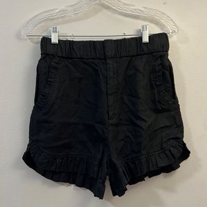 & Other Stories black linen shorts, size US 4